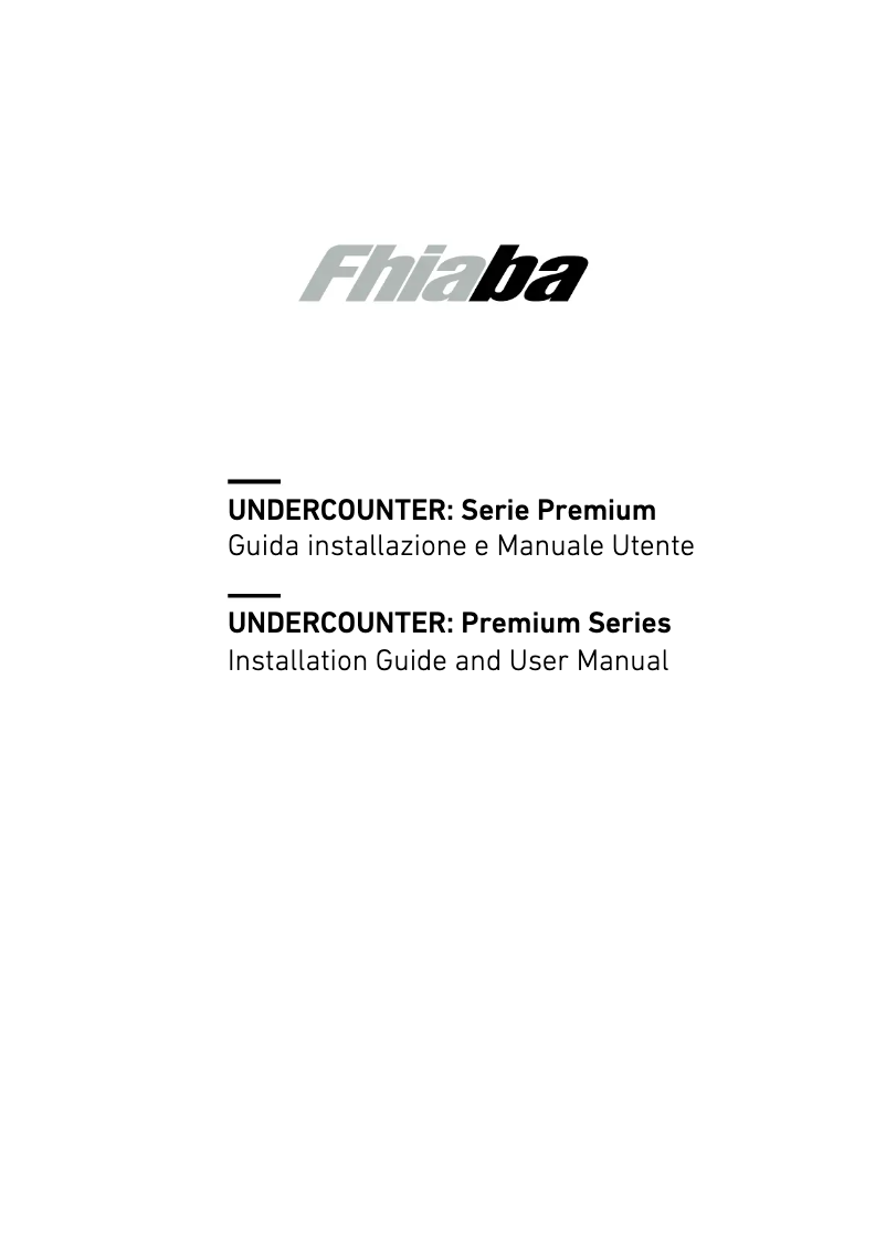 Page n°1 - Manuel utilisateur Fhiaba UCW601TPO