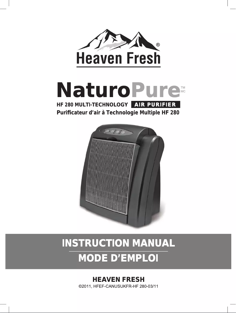 Page 1 de la notice Manuel utilisateur Heaven Fresh HF 280