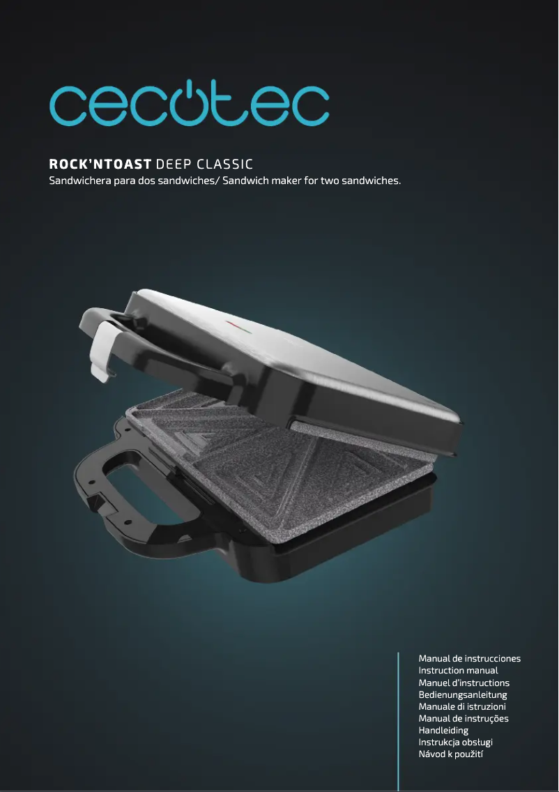 Page 1 de la notice Manuel utilisateur Cecotec Rock'nToast Deep Classic