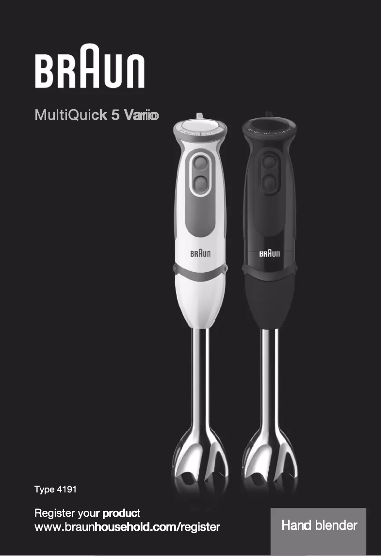 Página 1 del manual Manual de usuario Braun MultiQuick 5 Vario