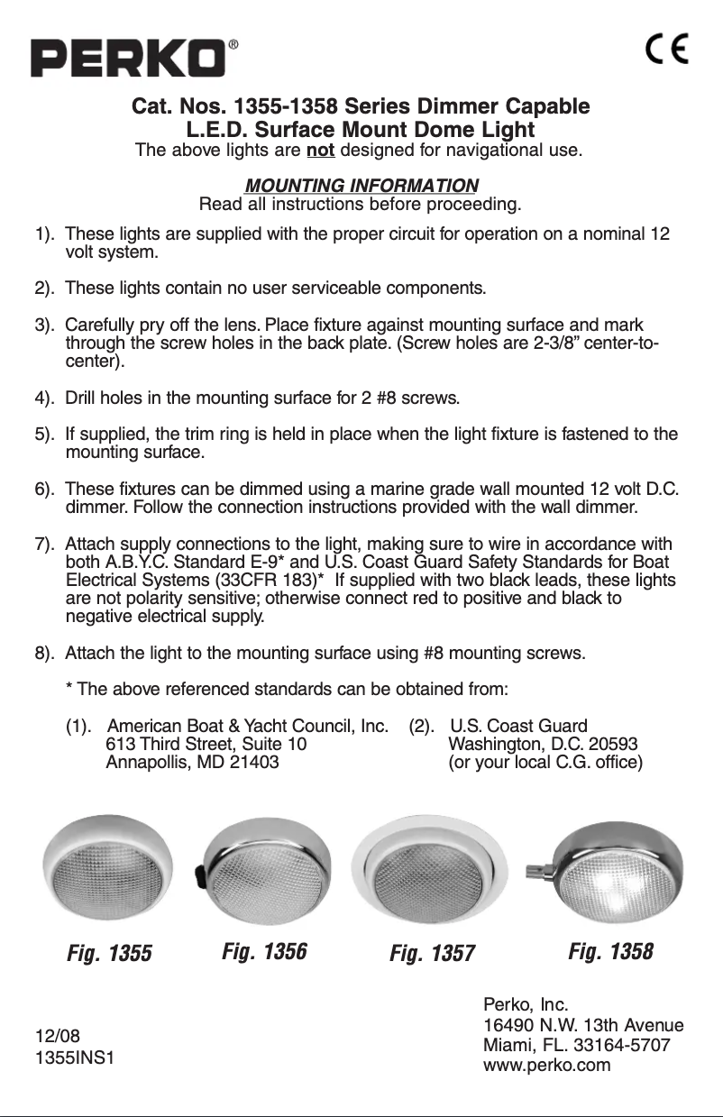 Page 1 de la notice Manuel utilisateur Perko 1358