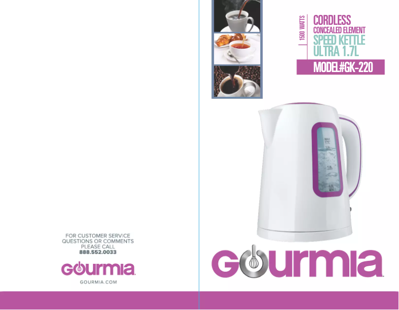 Image de la première page du manuel de l'appareil GK220