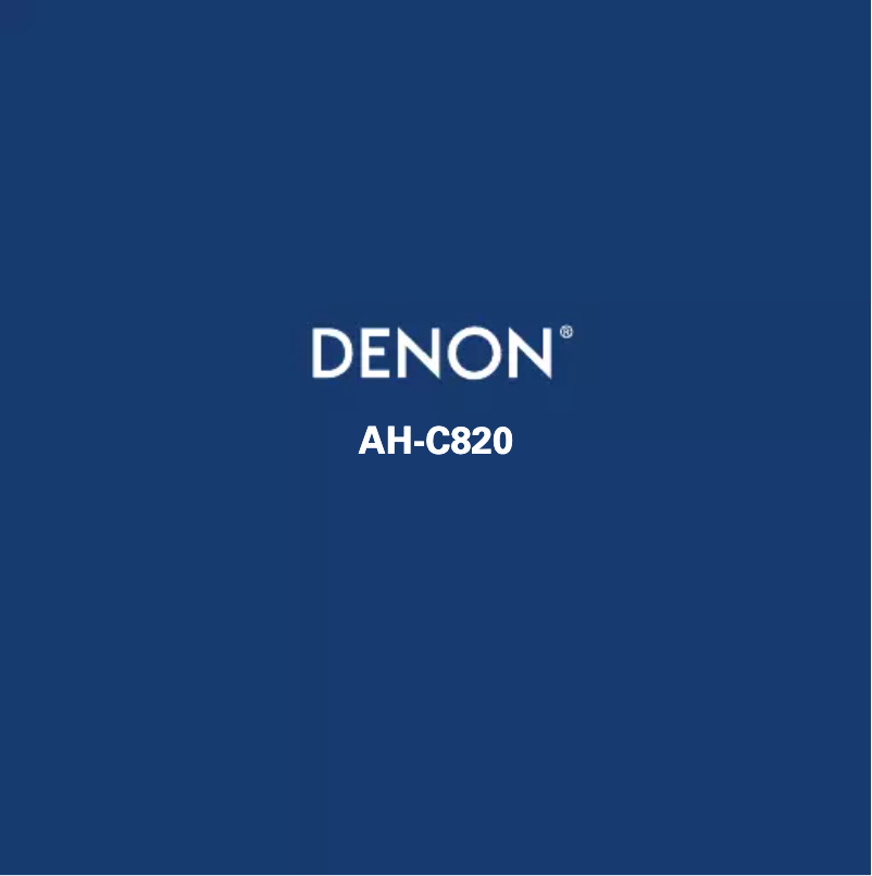 Page n°1 - Manuel utilisateur Denon AH-C820