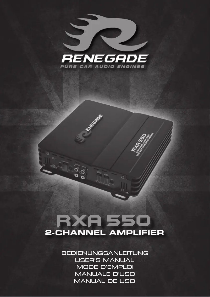 Page n°1 - Manuel utilisateur Renegade RXA 550