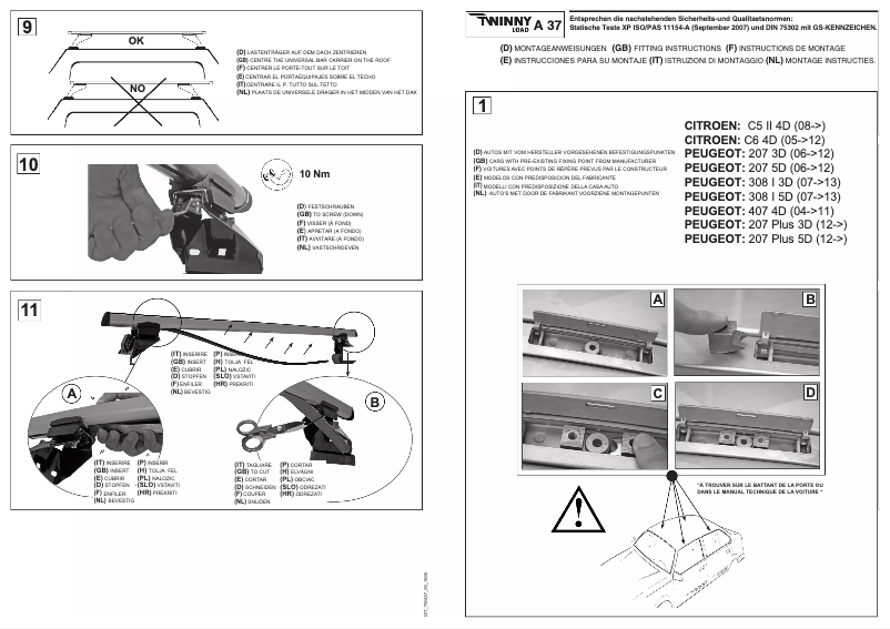 Page 1 de la notice Manuel utilisateur Twinny Load A 37