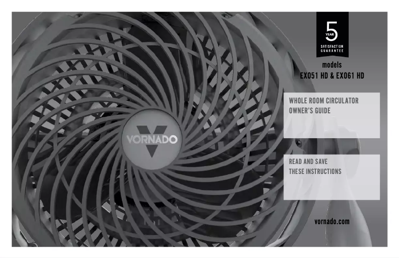 Page n°1 - Manuel utilisateur Vornado EXO61
