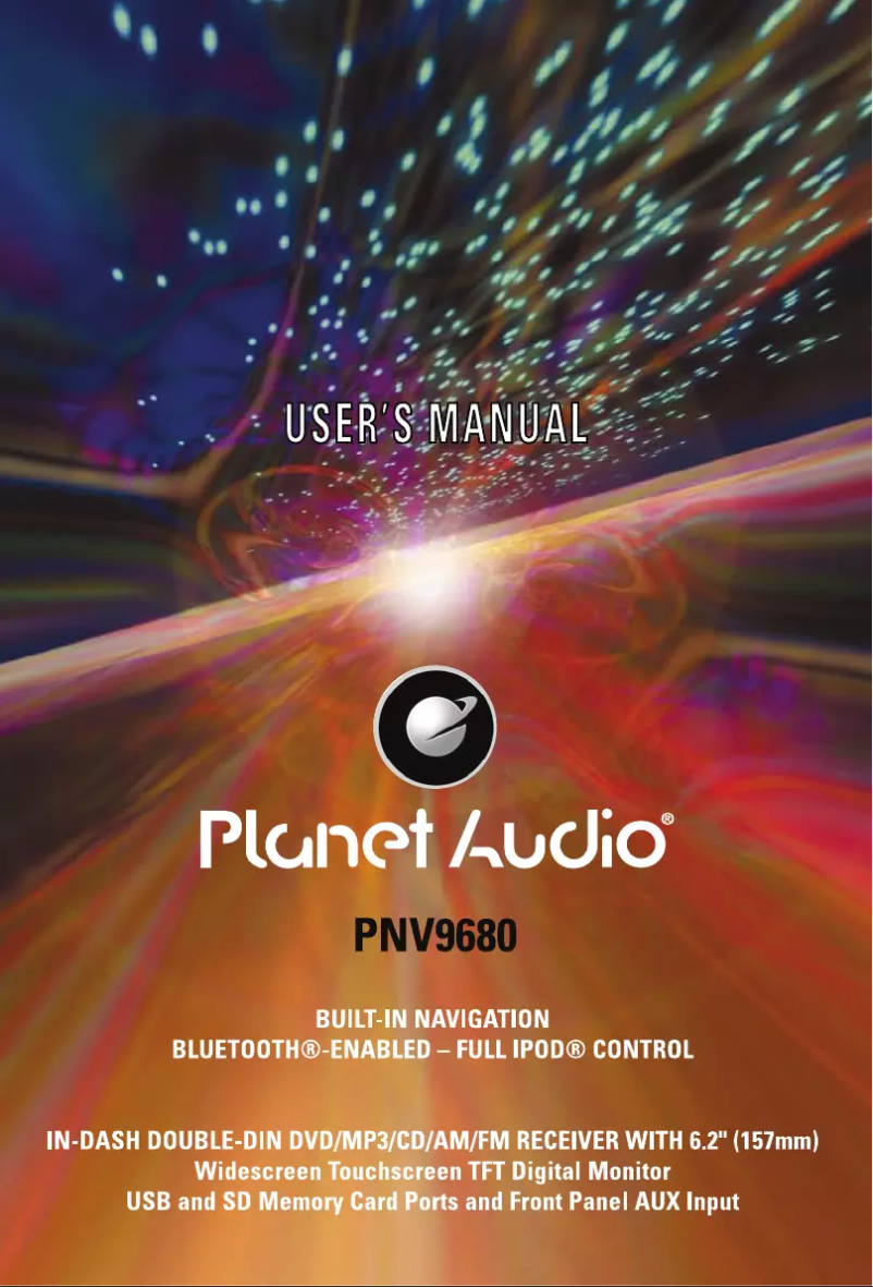 Página 1 del manual Manual de usuario Planet Audio PNV9680