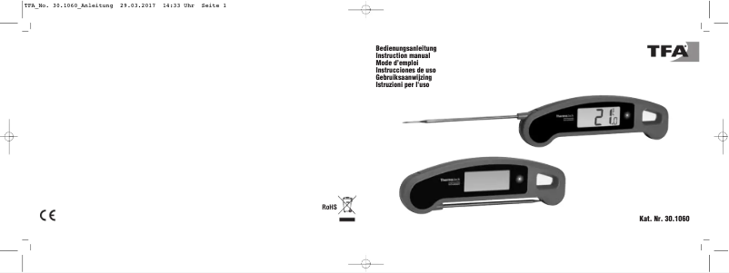 Page n°1 - Manuel utilisateur TFA 30.1060.05