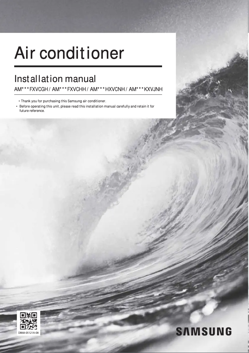 Page 1 de la notice Manuel utilisateur Samsung AM080FXVCGH