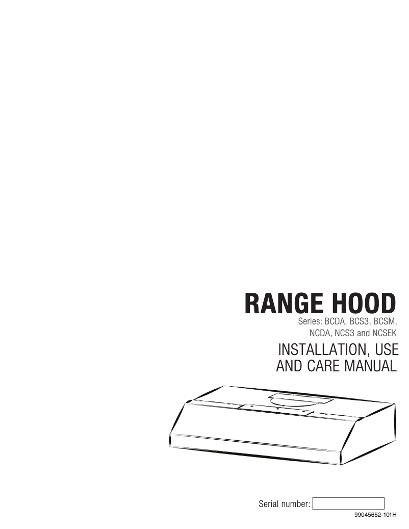 Page n°1 - Guide d'installation NuTone NCDA130WW