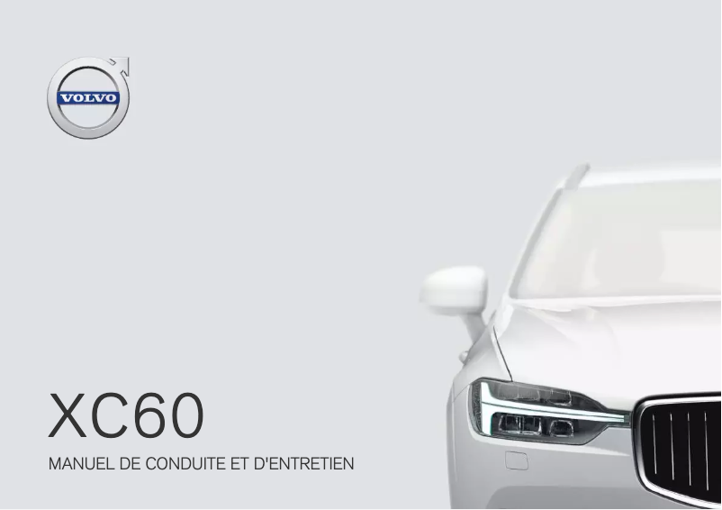 Image de la première page du manuel de l'appareil XC60 (2018)