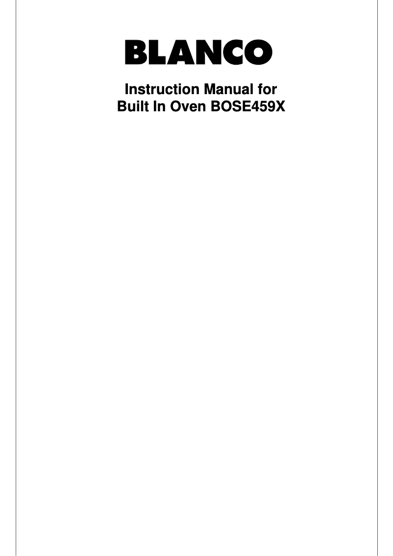 Page 1 de la notice Manuel utilisateur BLANCO BOSE459X