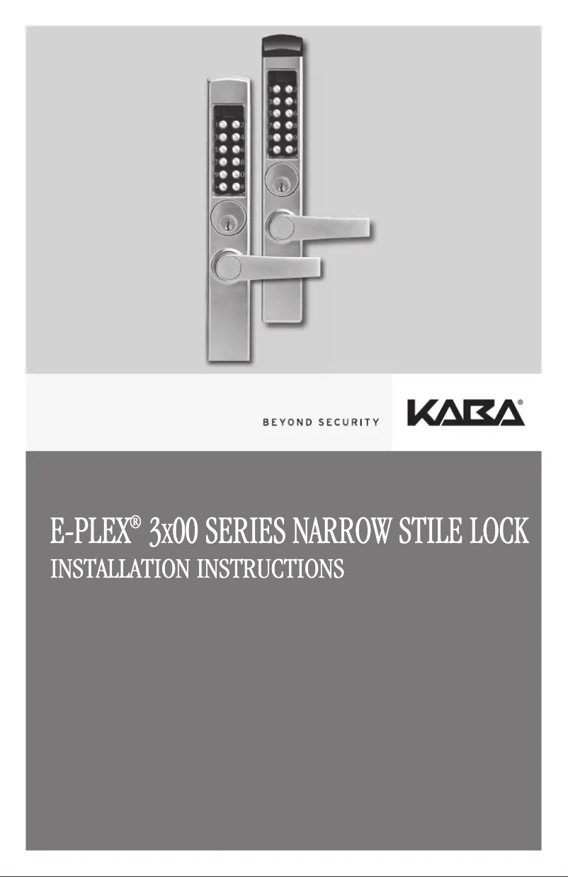 Page 1 de la notice Manuel utilisateur Dormakaba E-Plex 3x00