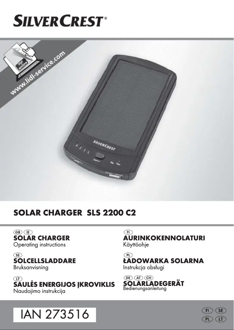 Page 1 de la notice Manuel utilisateur SilverCrest SLS 2200 C2