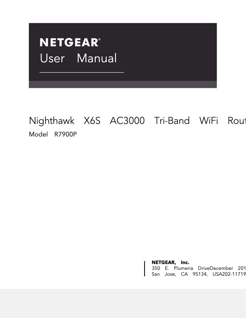 Page 1 de la notice Manuel utilisateur Netgear Nighthawk X6S