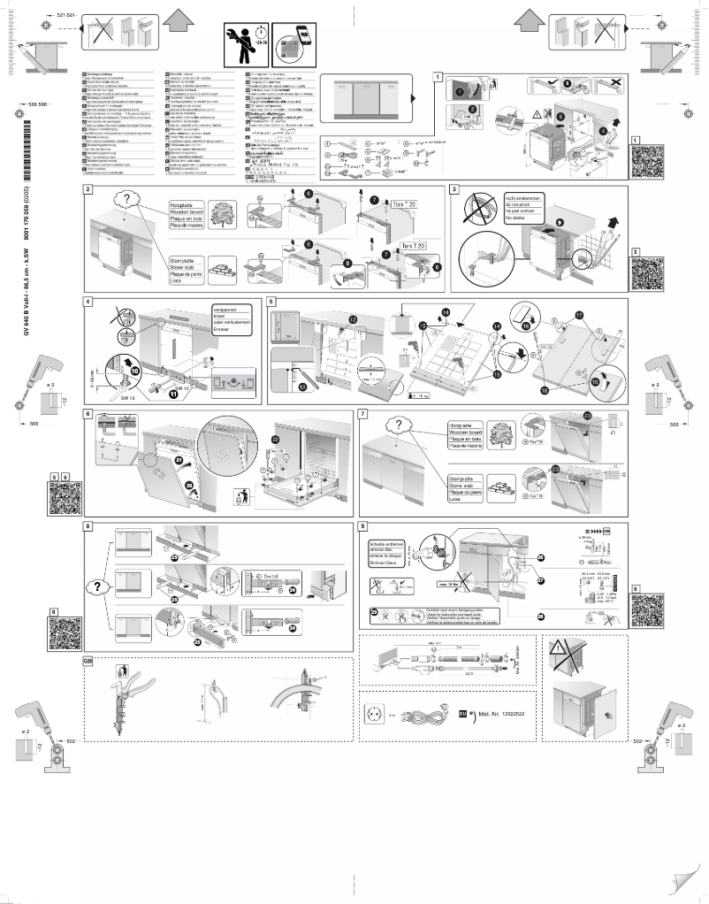 Page n°1 - Instructions / montage Junker JB65X01HVE