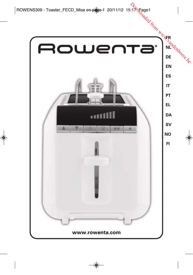 Page n°1 - Manuel utilisateur Rowenta TL681830