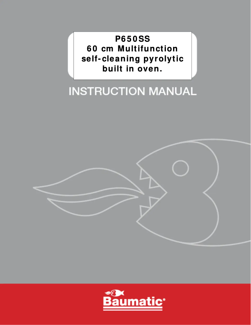 Page n°1 - Manuel utilisateur Baumatic P650SS