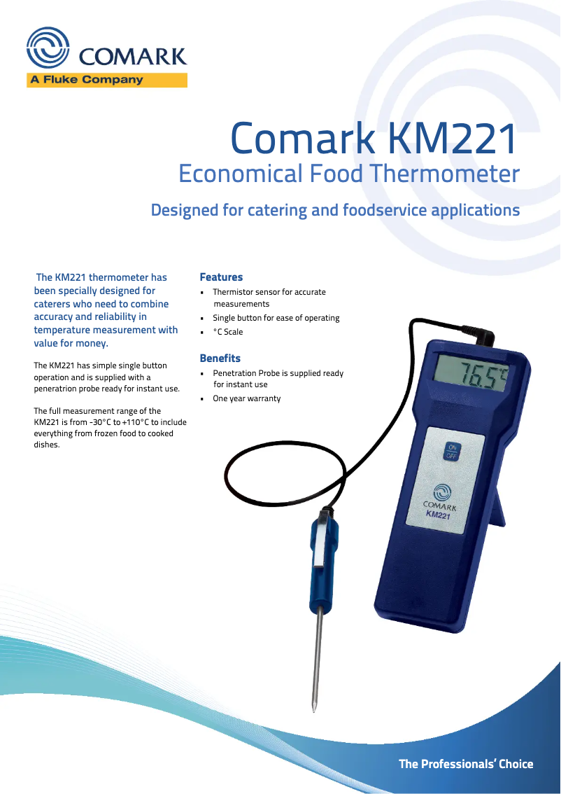 Page n°1 - Manuel utilisateur Comark KM221