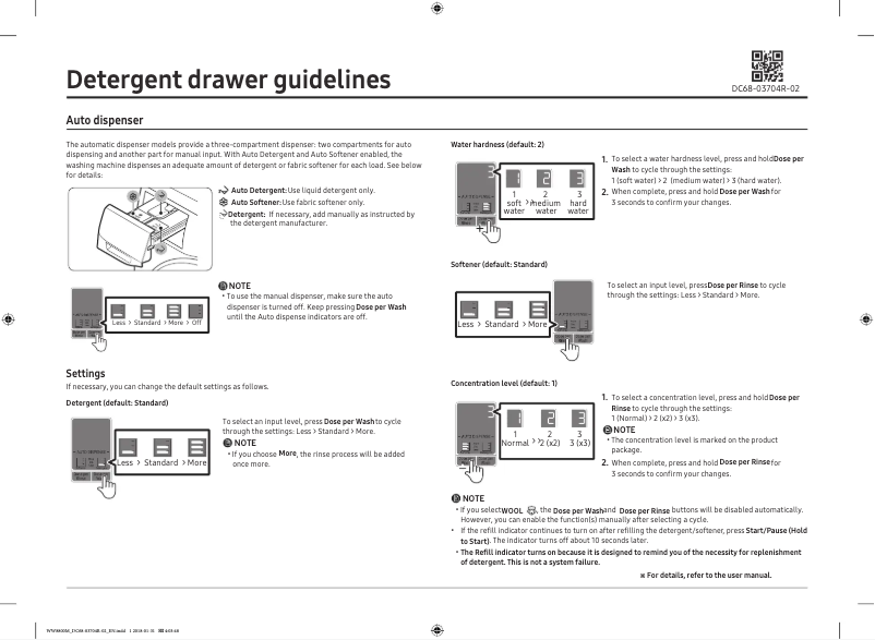 Page 1 de la notice Guide d'installation Samsung WD10N64FOOX