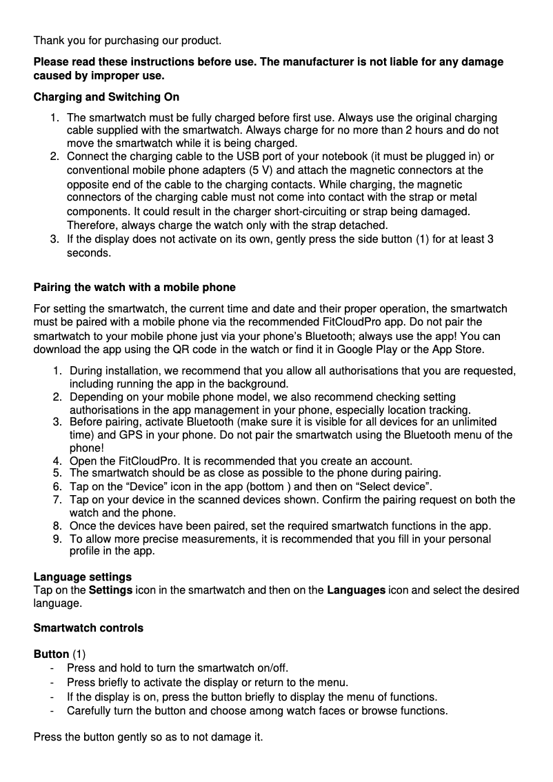 Page n°1 - Manuel utilisateur Armodd Prime