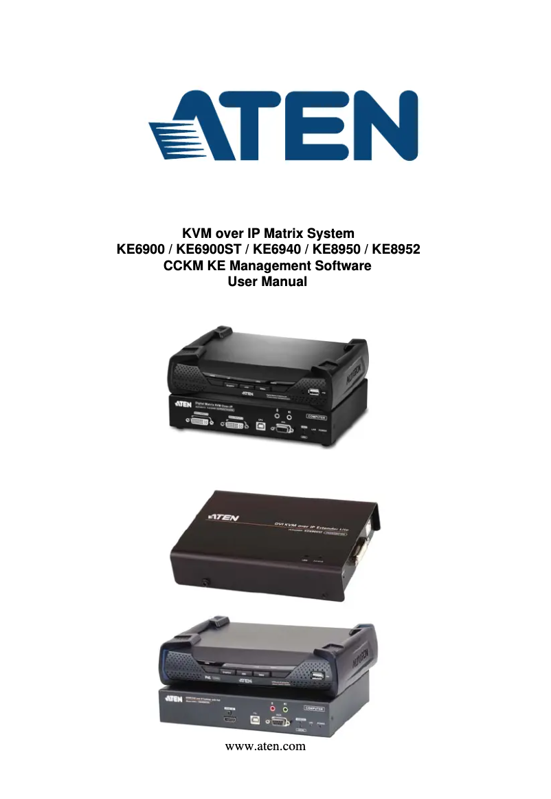 Page 1 de la notice Manuel utilisateur ATen KE8950T