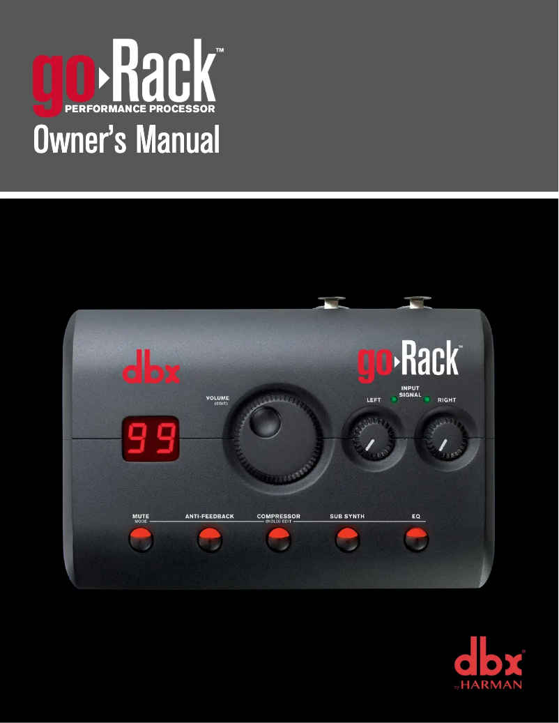 Página 1 del manual Manual de usuario DBX goRack