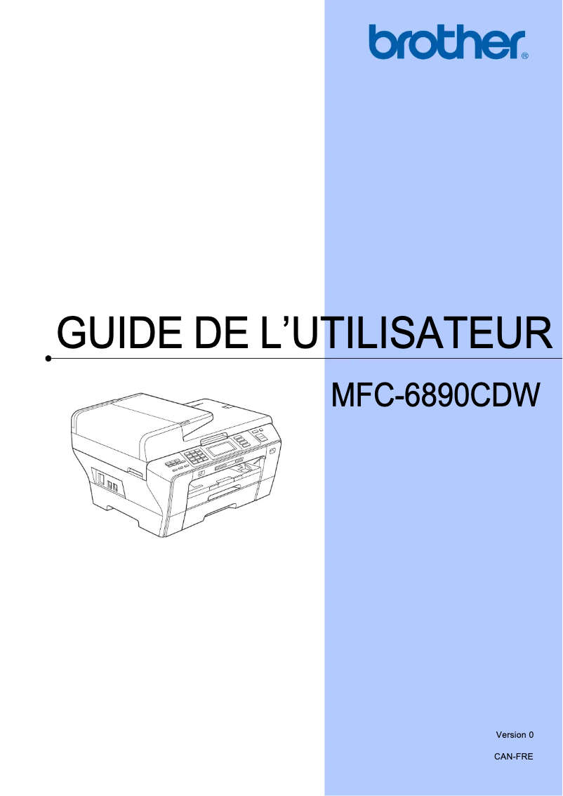Page 1 de la notice Manuel utilisateur Brother MFC-6890CDW