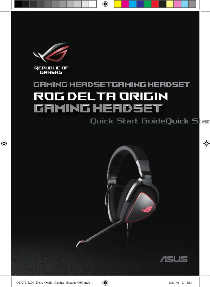 Image de la première page du manuel de l'appareil ROG Delta Origin