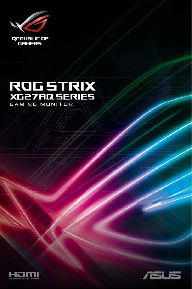 Page 1 de la notice Manuel utilisateur Asus ROG Strix XG27AQ