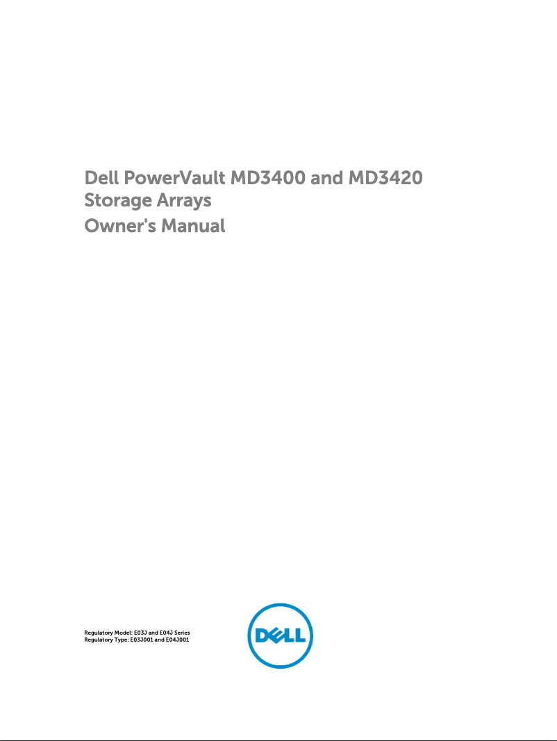 Image de la première page du manuel de l'appareil PowerVault MD3400