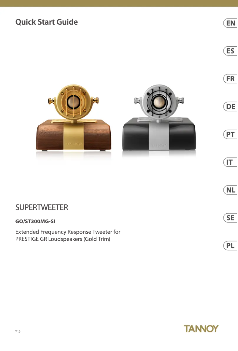 Page 1 de la notice Manuel utilisateur Tannoy SUPERTWEETER-GO