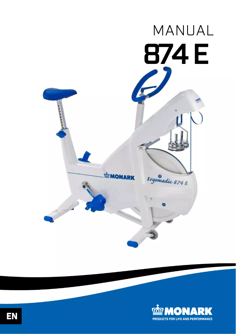 Page n°1 - Manuel utilisateur Monark 874 E