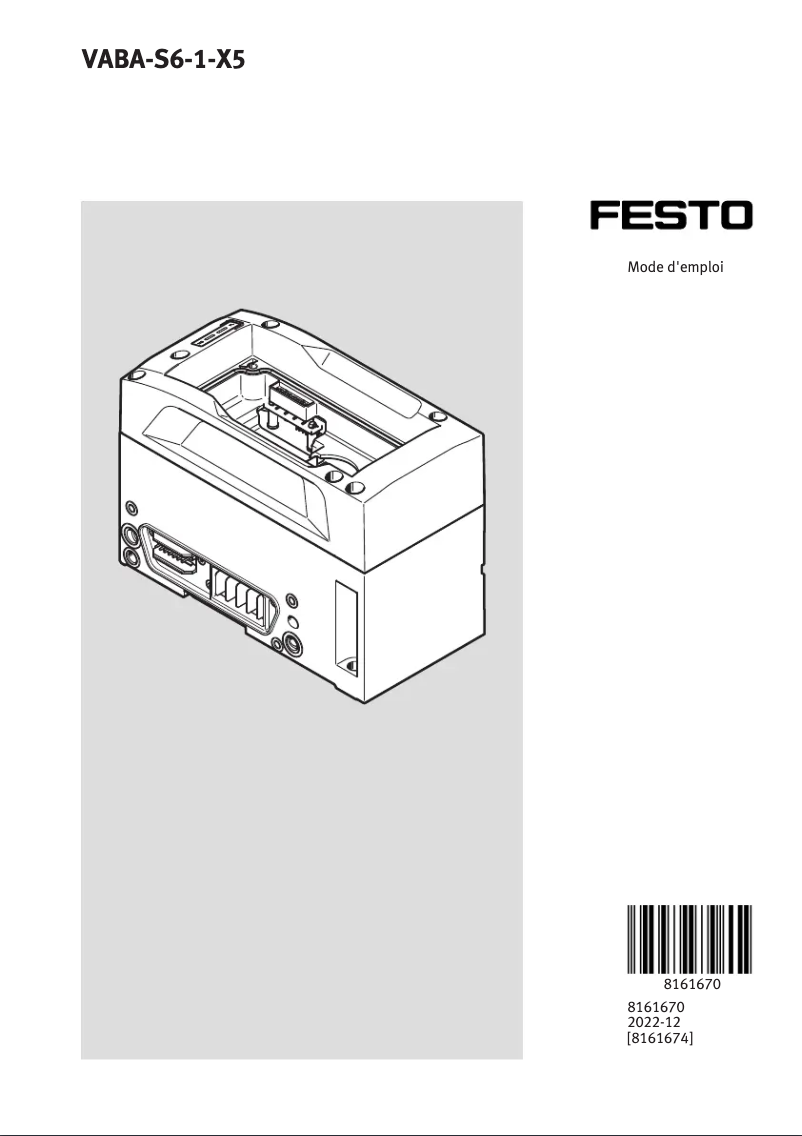 Page 1 de la notice Manuel utilisateur Festo VABA-S6-1-X5