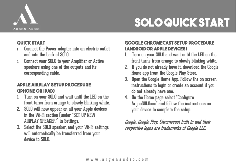 Image de la première page du manuel de l'appareil Solo