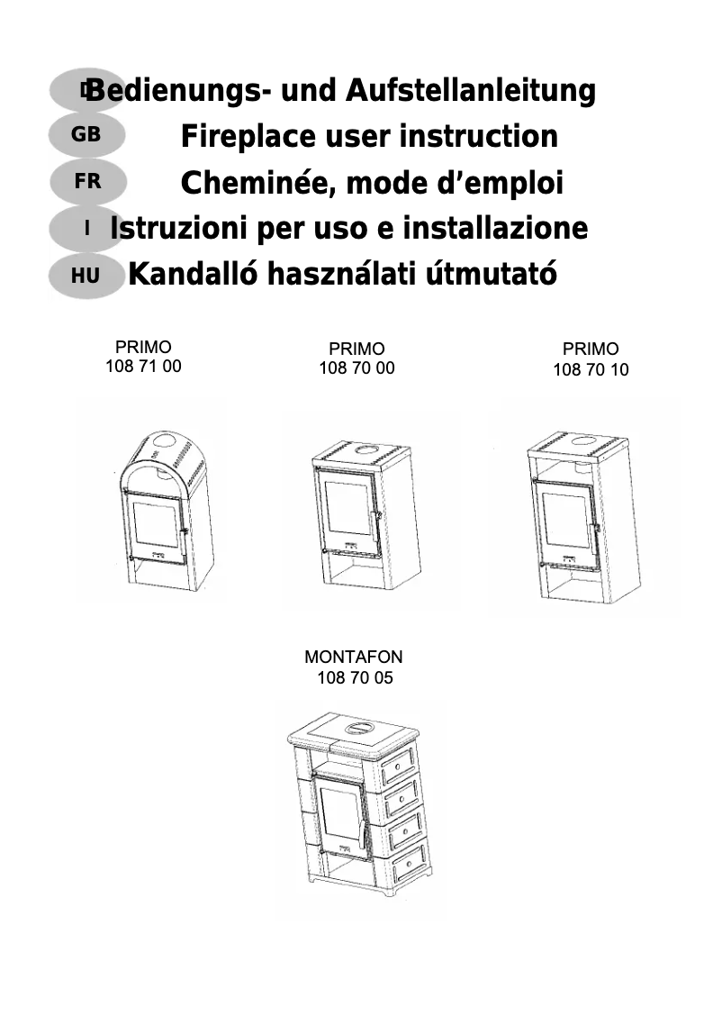 Page 1 de la notice Manuel utilisateur Wamsler Primo