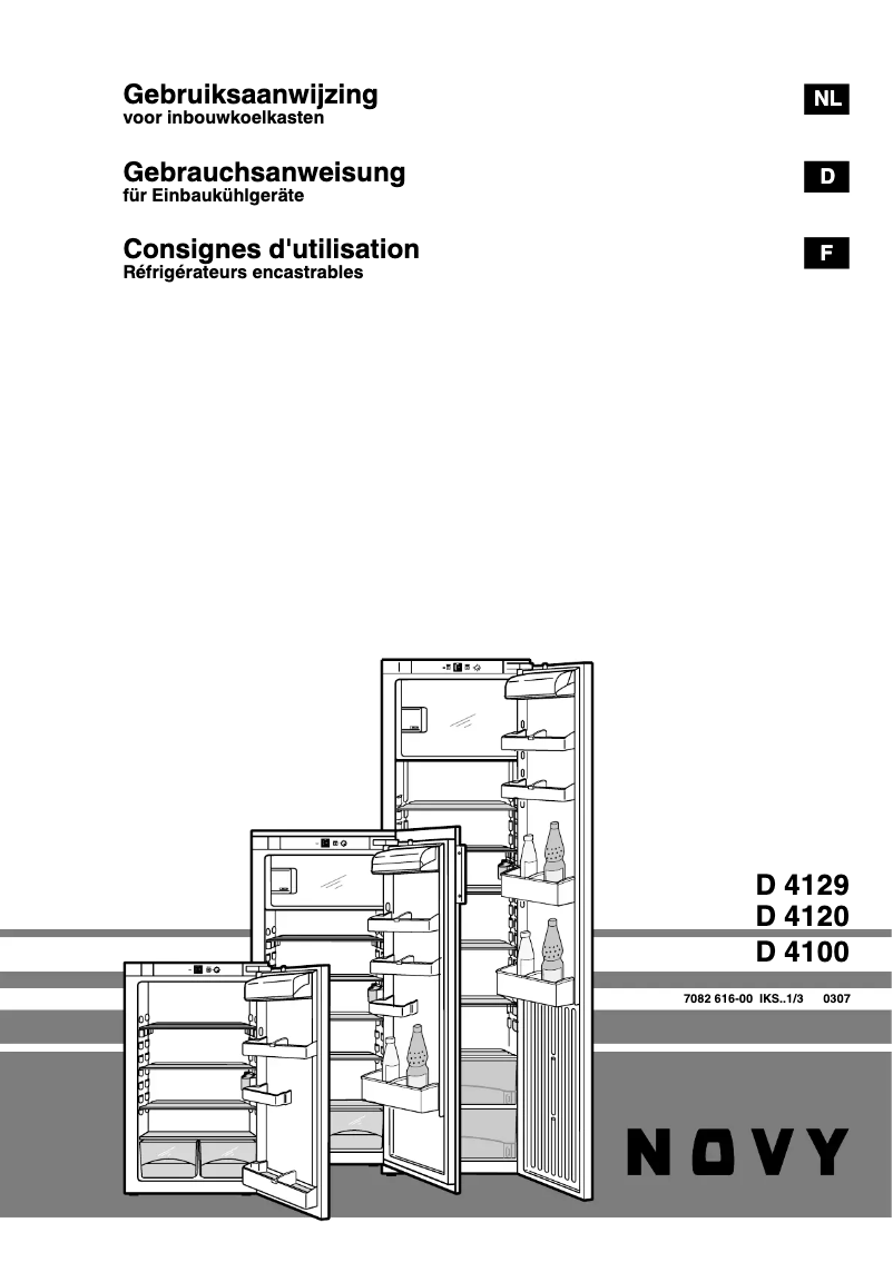 Page 1 de la notice Manuel utilisateur Novy D 4100