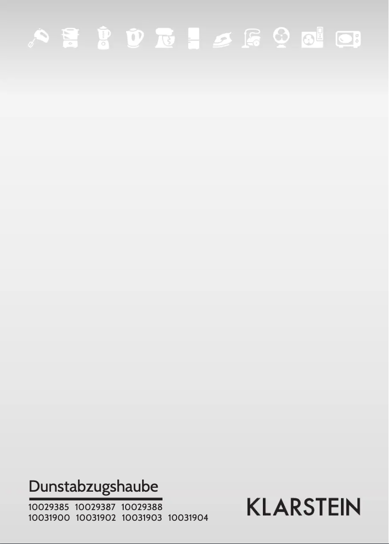 Page 1 de la notice Manuel utilisateur Klarstein 10031900