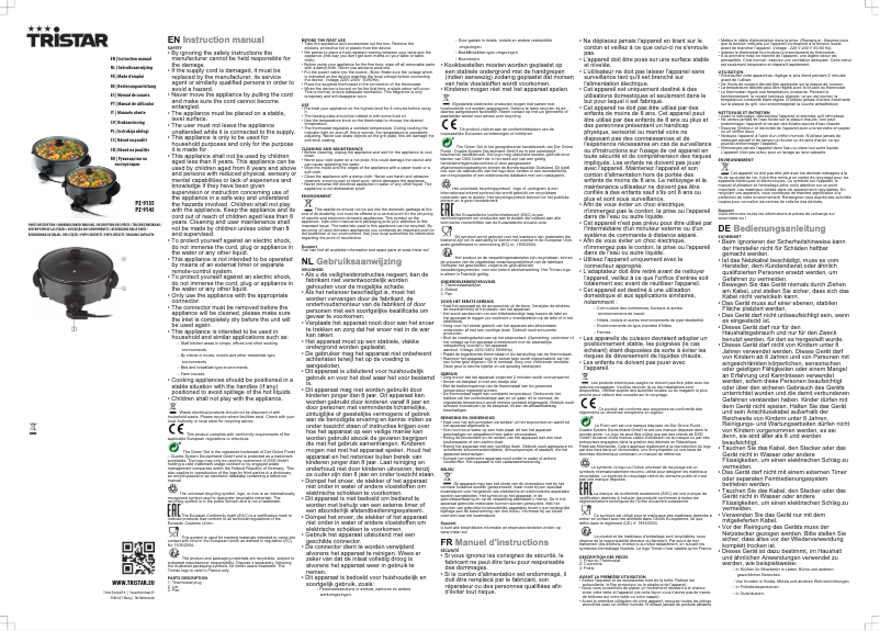 Image de la première page du manuel de l'appareil PZ-9135