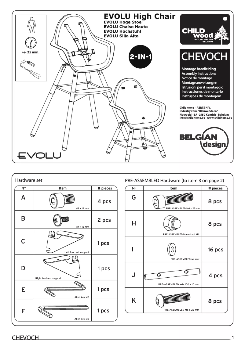 Página 1 del manual Manual de usuario Childwood Evolu 2 2 in 1