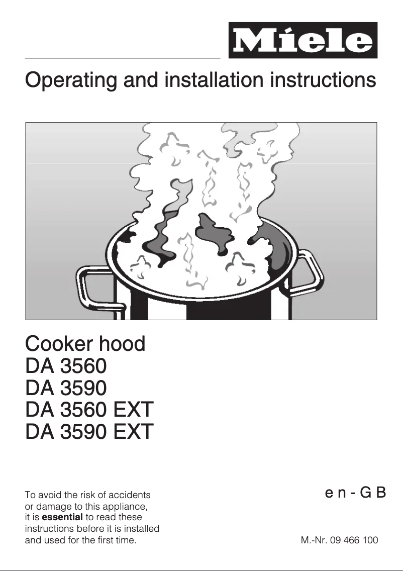 Image de la première page du manuel de l'appareil DA 3590