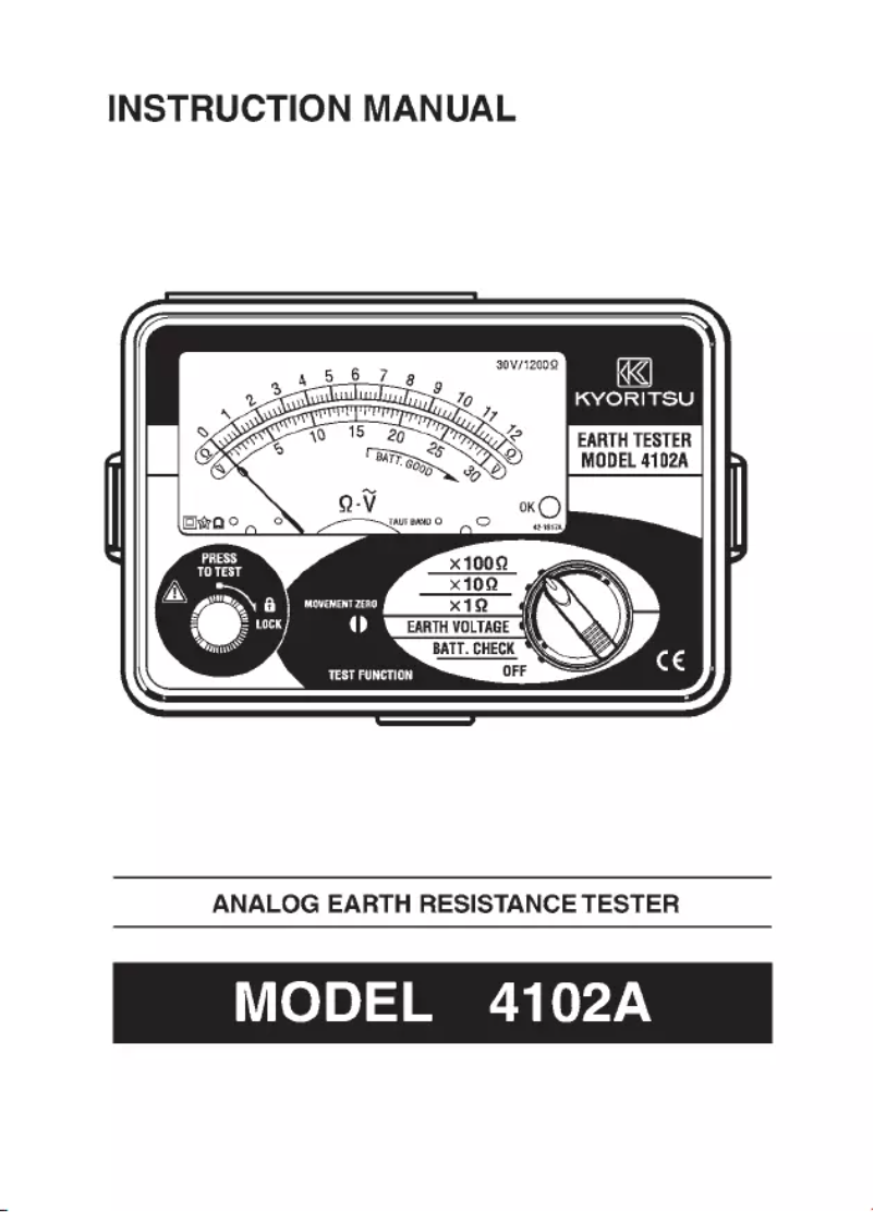 Page 1 de la notice Manuel utilisateur Kyoritsu K4102A