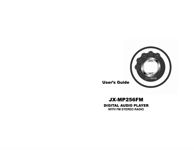 Image de la première page du manuel de l'appareil JX-MP256FM