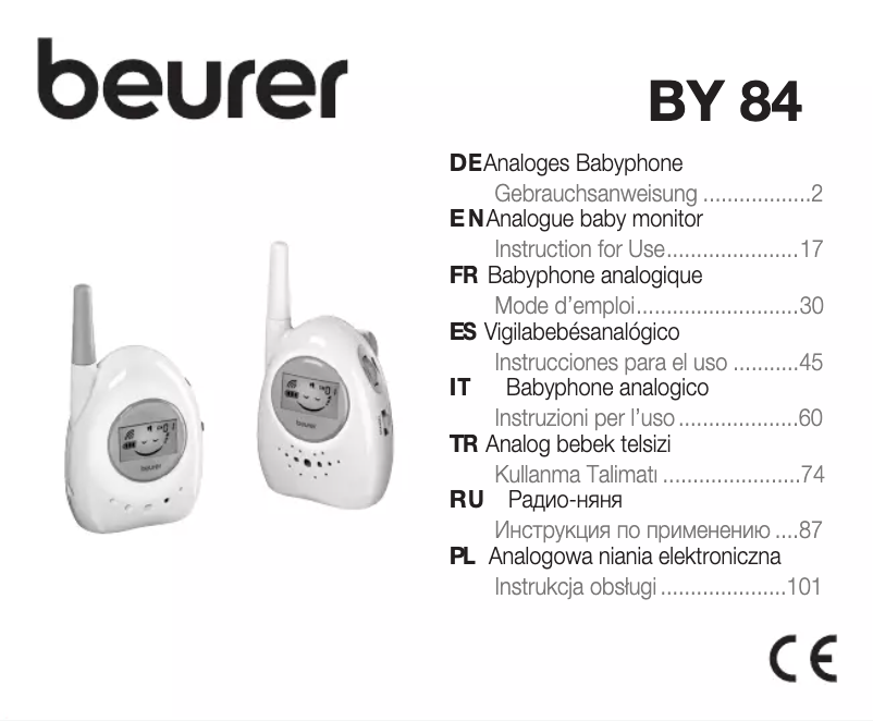 Imagen de la primera página del manual del dispositivo BY 84