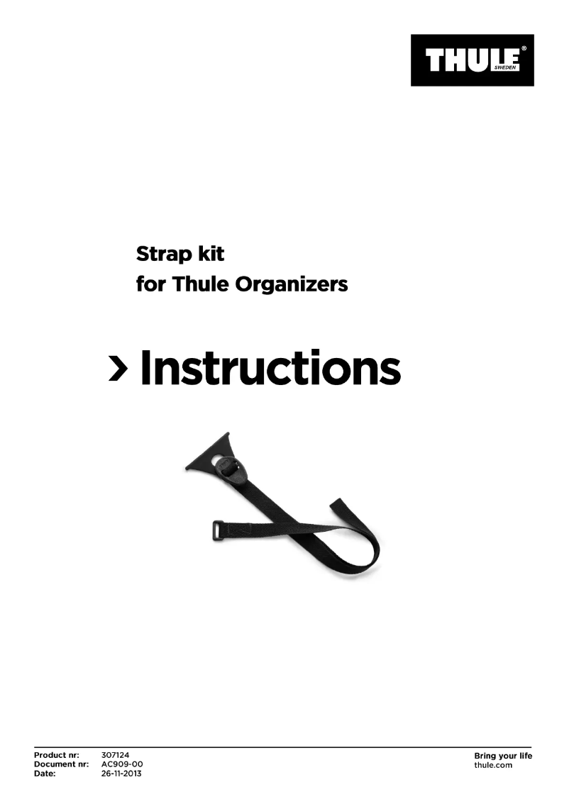 Page n°1 - Manuel utilisateur Thule Strap Kit for Organizers
