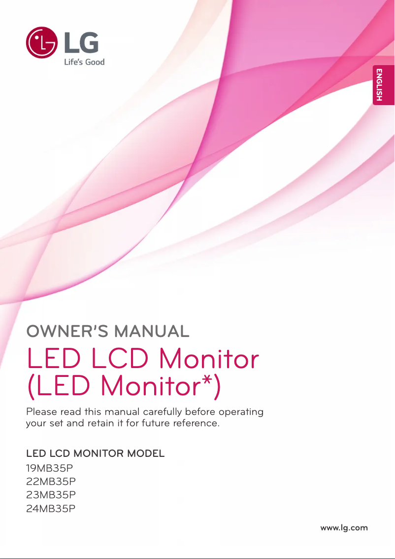 Page 1 de la notice Manuel utilisateur LG 22MB35P-I