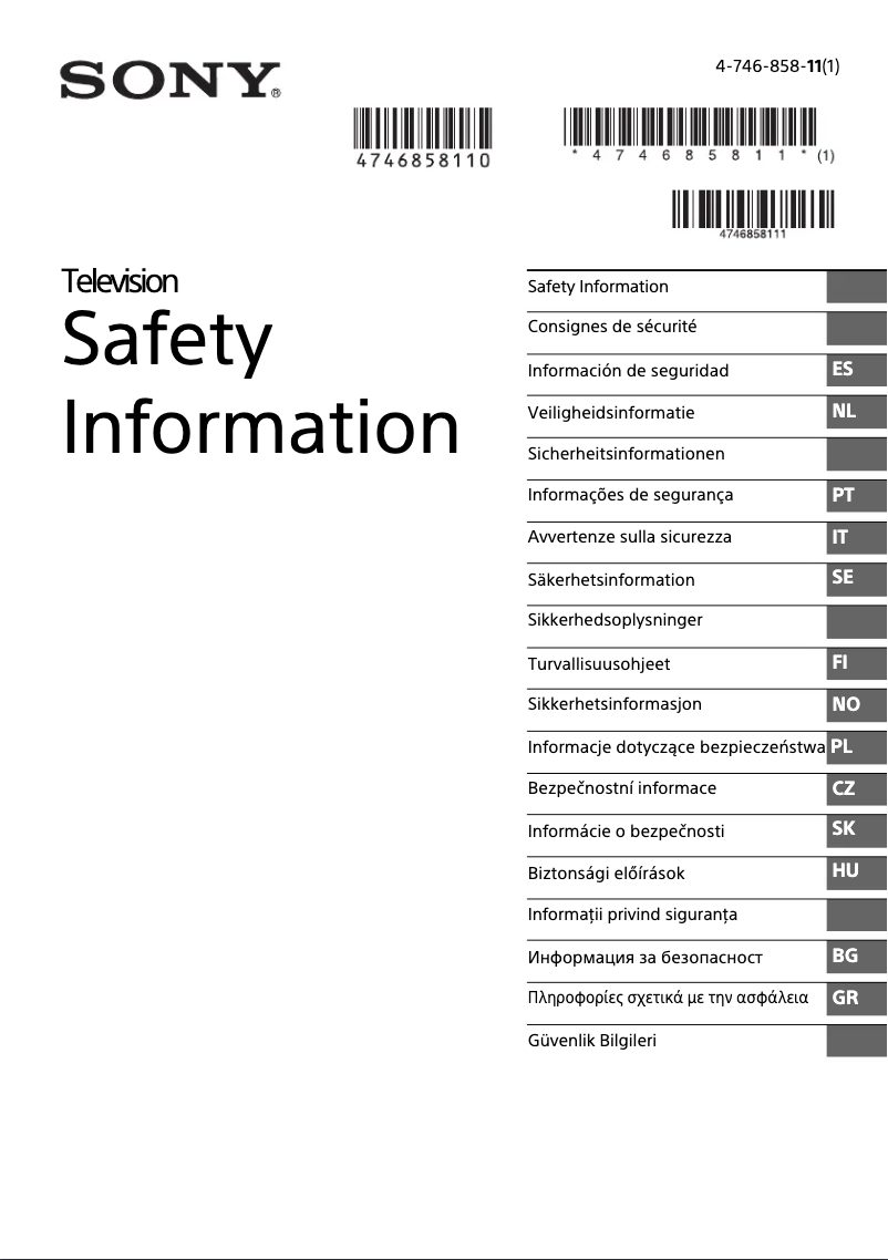 Page 1 de la notice Manuel utilisateur Sony OLED KD-77AG9
