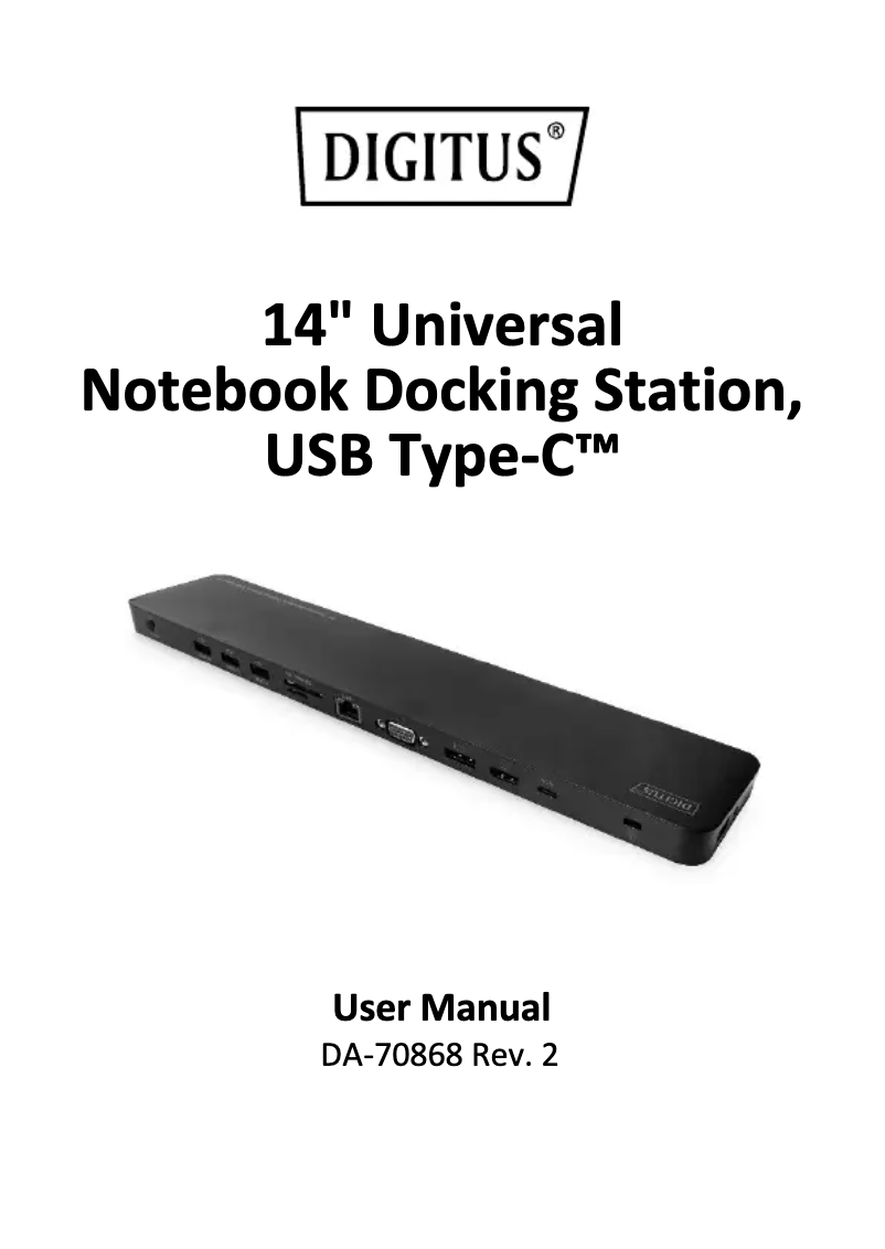 Image de la première page du manuel de l'appareil DA-70868