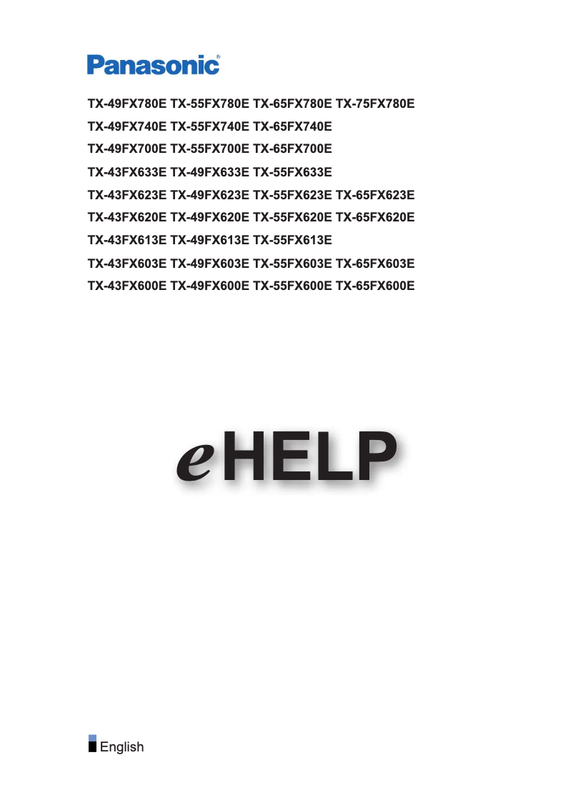 Page 1 de la notice Manuel utilisateur Panasonic TX-43FX620E