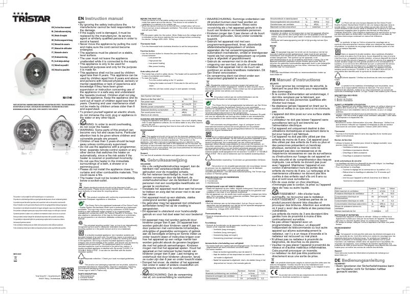 Image de la première page du manuel de l'appareil KA-5140